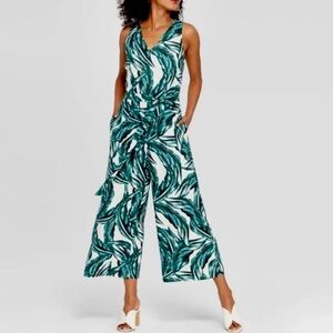 Who What Wear Palm Print Jumpsuit
